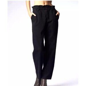 XIRENA Theo Corduroy Pants In Navy Blue L NWT Paper Bag Waist